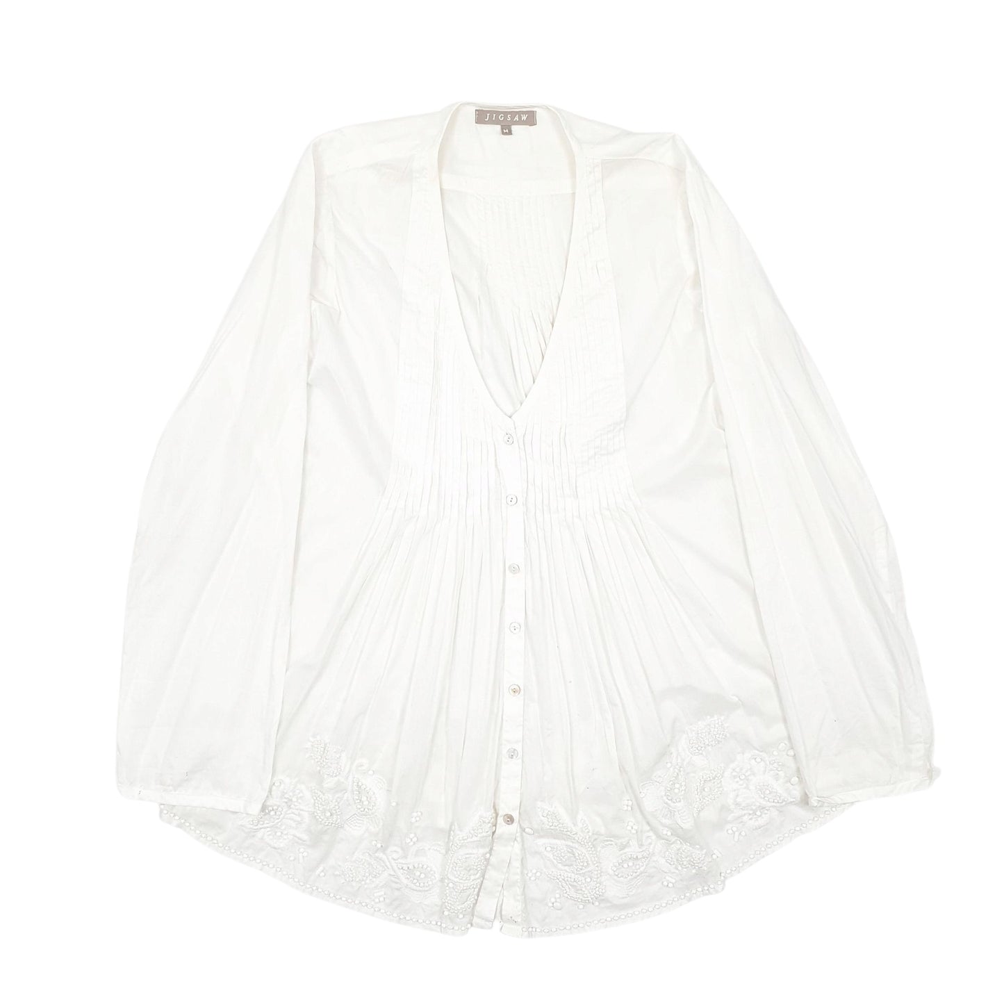 Womens White Jigsaw Blouse Long Sleeve T Shirt