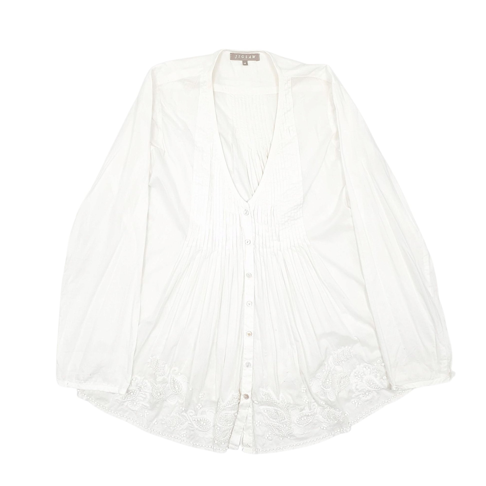 Womens White Jigsaw Blouse Long Sleeve T Shirt