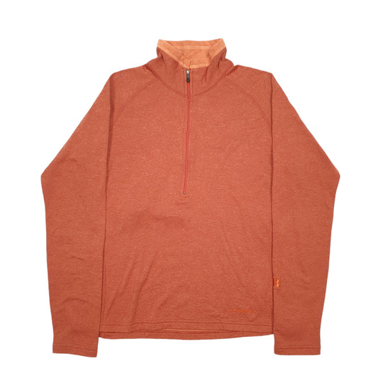 Womens Orange Patagonia Under Layer Quarter Zip Jumper