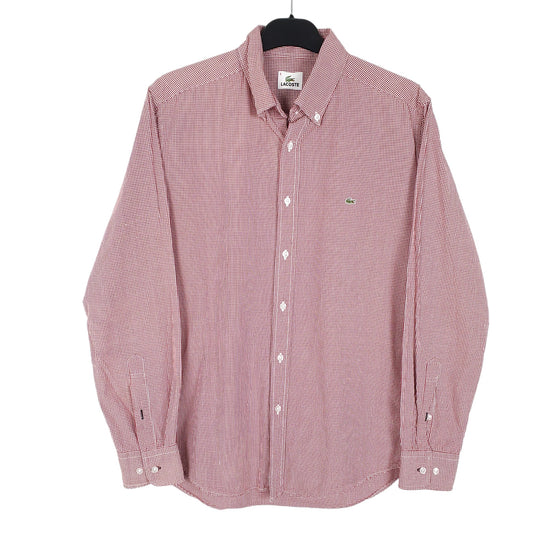 Mens Red Lacoste  Long Sleeve Shirt