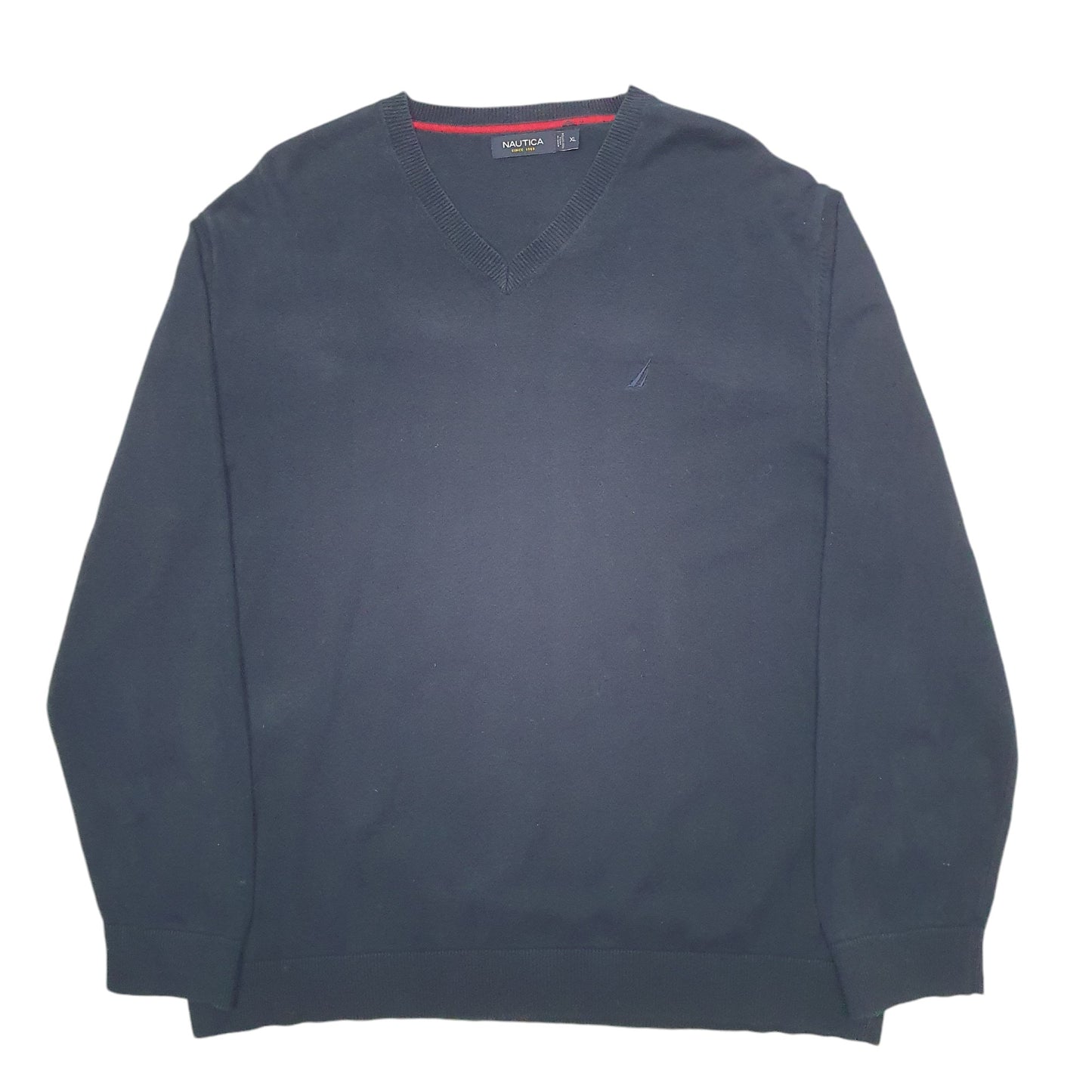 Mens Navy Nautica Knit Crewneck Jumper