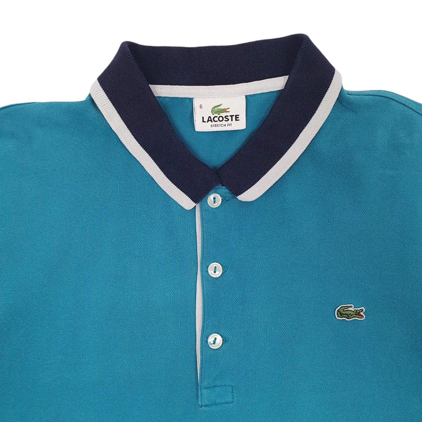 Mens Blue Lacoste Stretch fit Short Sleeve Polo Shirt