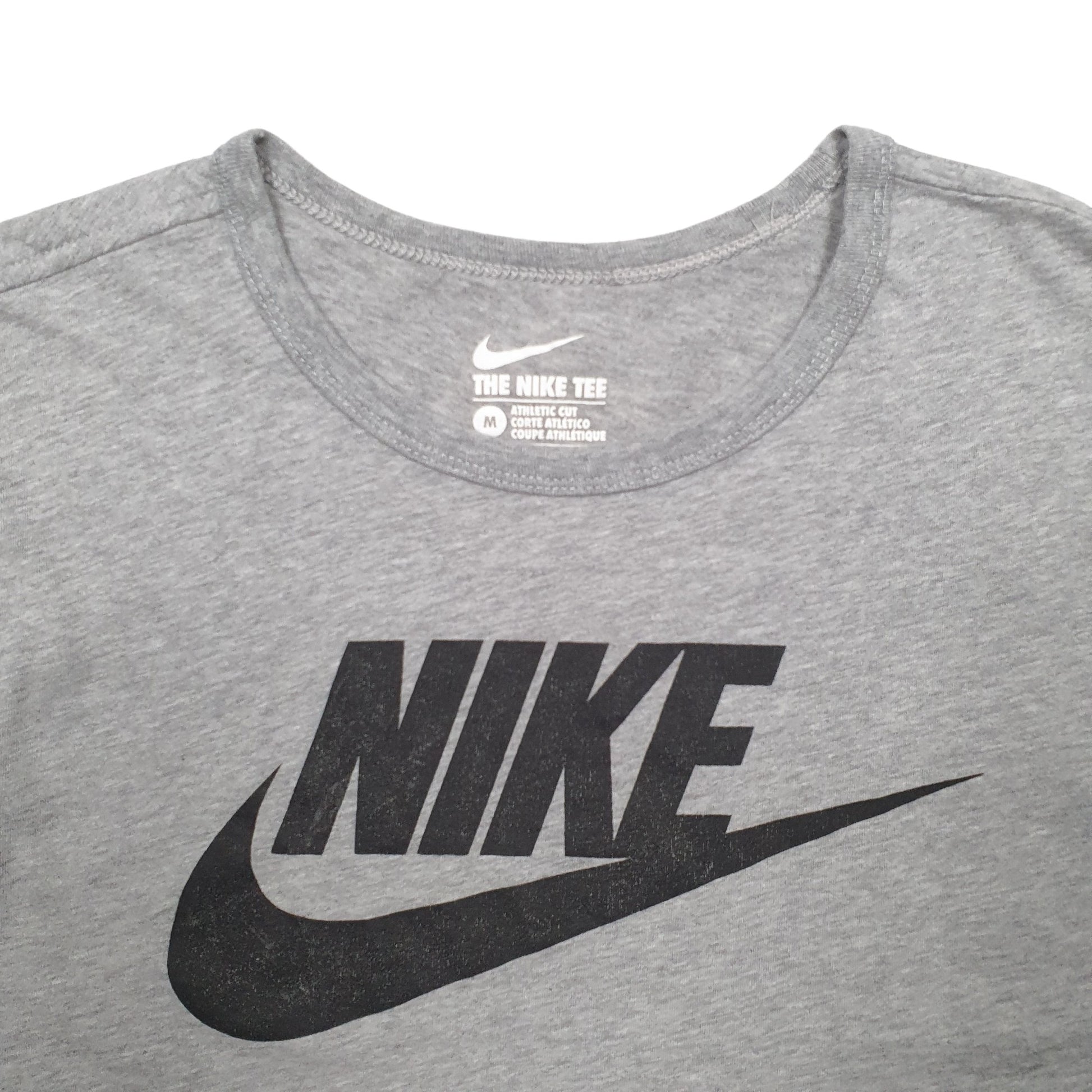 Mens Grey Nike Spellout Short Sleeve T Shirt