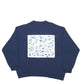 Mens Navy Fruit Of The Loom  Crewneck Jumper