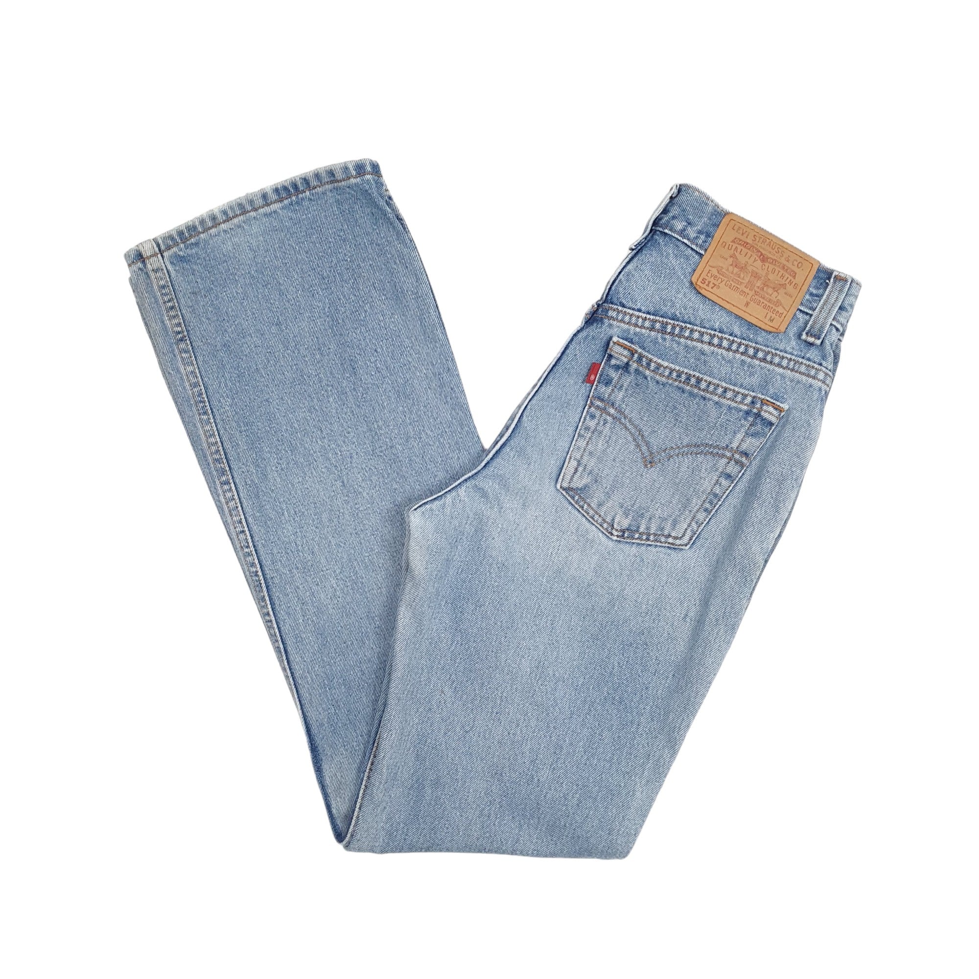 Womens Levis 517 Bootcut Fit Blue Vintage 1990s Low Rise Jeans UK7