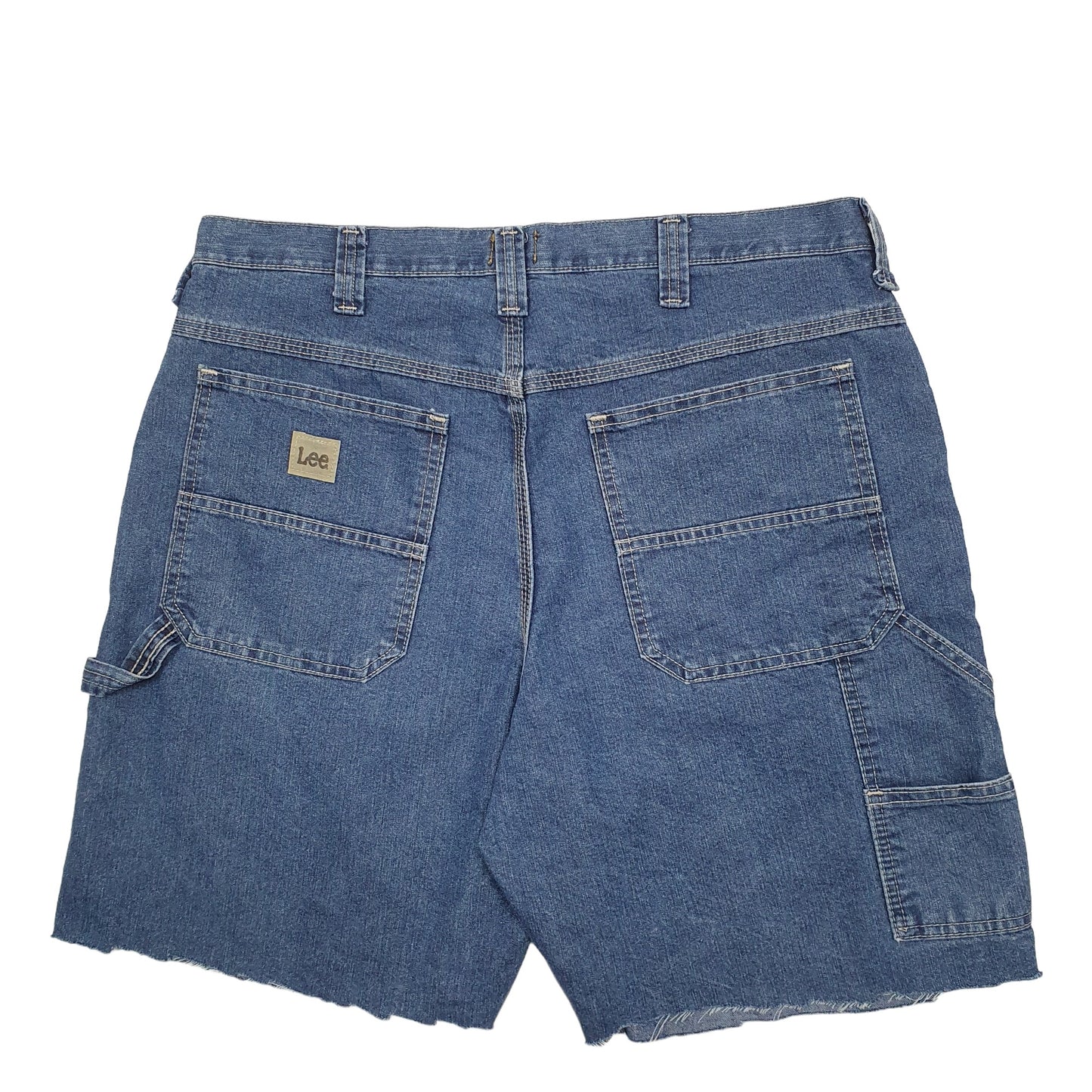 Mens Blue Lee Cut Off Carpenter Shorts