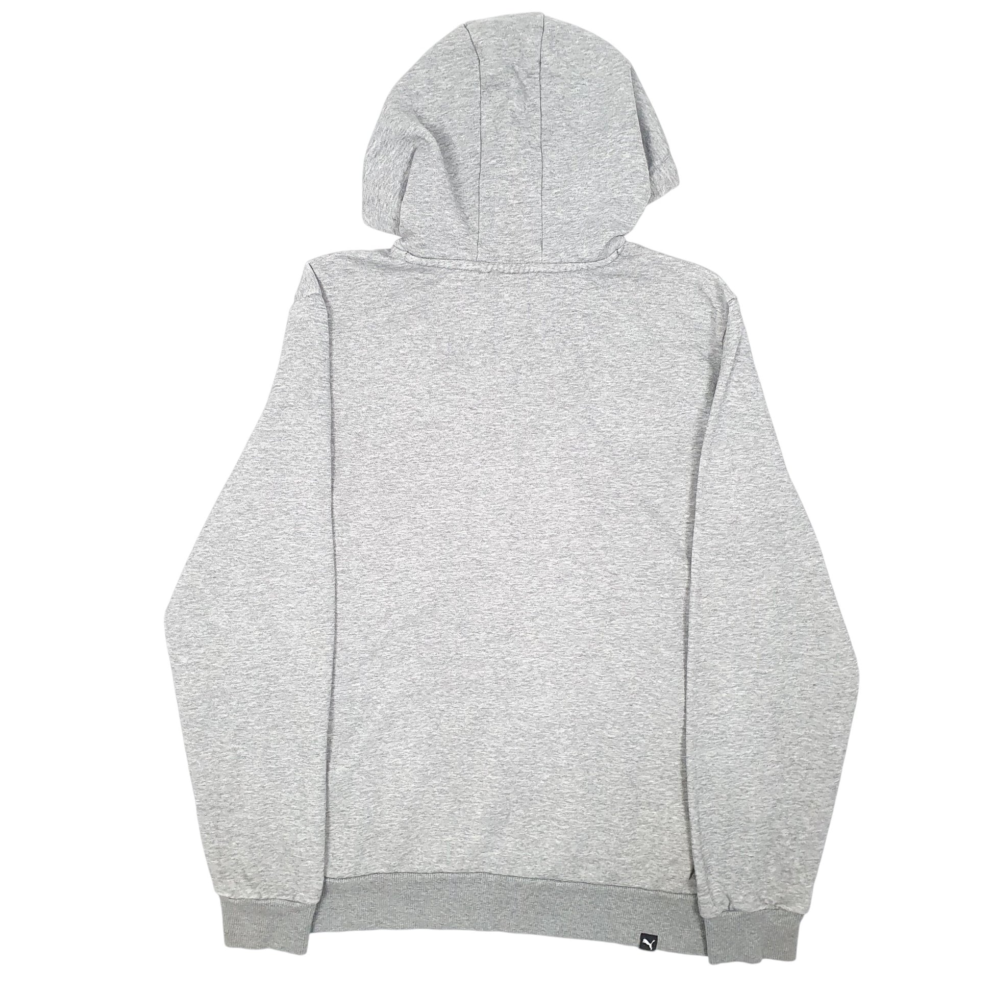 Mens Grey Puma Spellout Hoodie Jumper