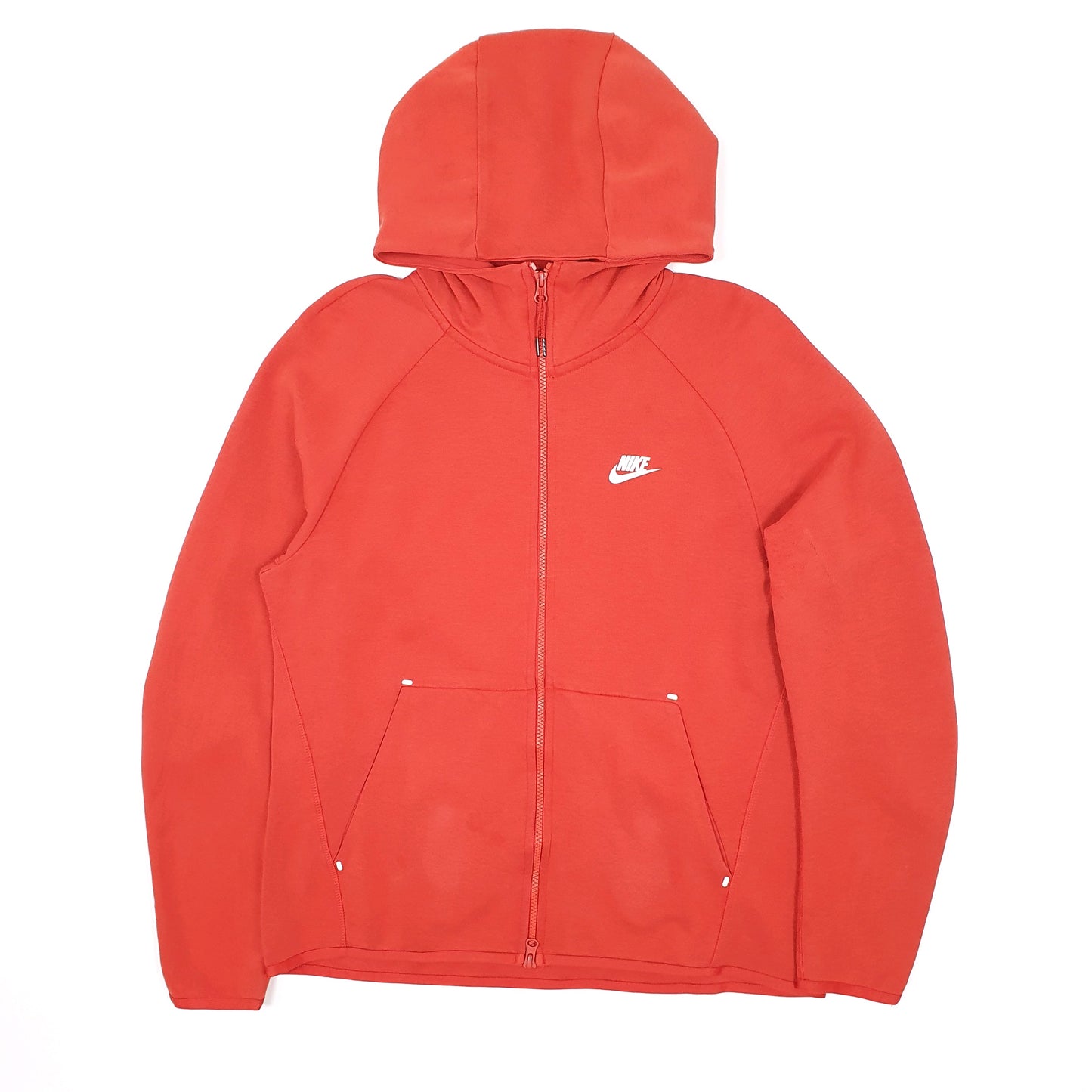Mens Red Nike Tech Fleece Hoodie Full Zip Jumper