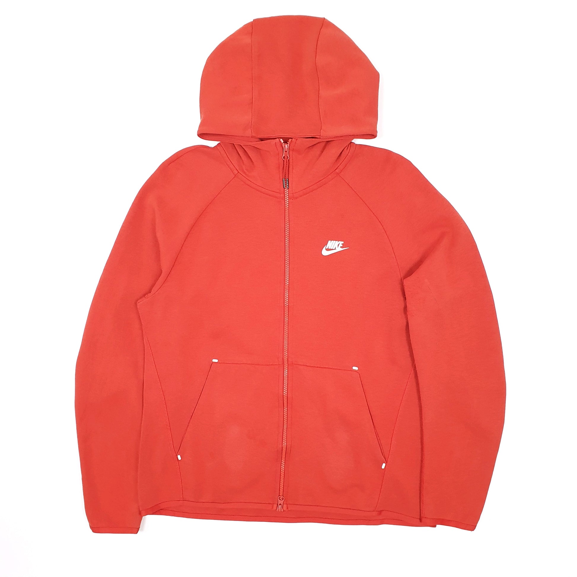Mens Red Nike Tech Fleece Hoodie Full Zip Jumper