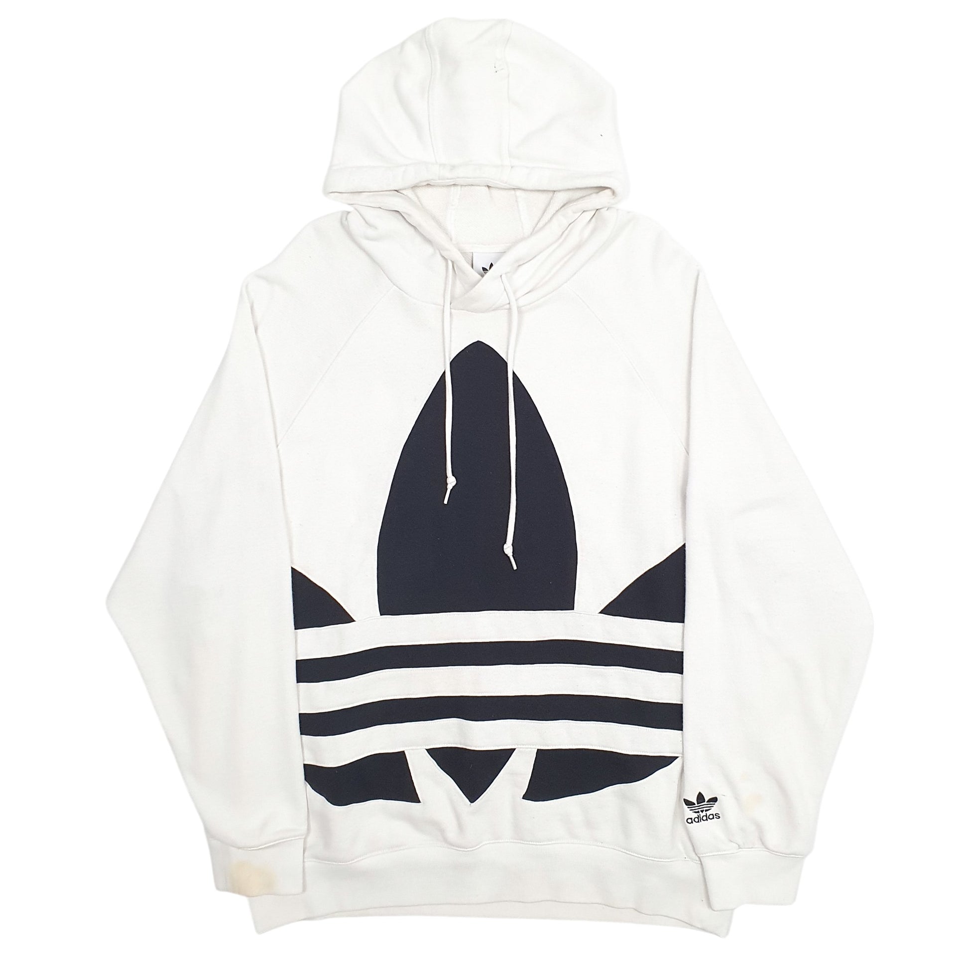 Mens White Adidas  Hoodie Jumper