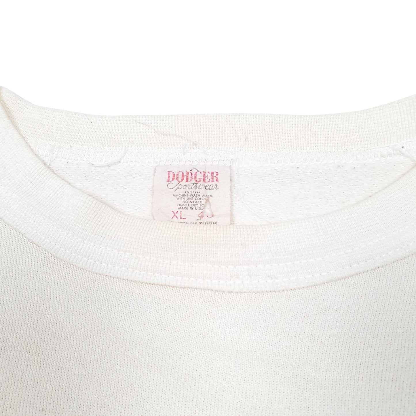 Mens Cream Dodger Sportswear Vintage Notre Dame Fighting Irish 70s 80s Made In USA Football Crewneck Jumper