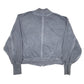 Womens Grey Pol Sweater Short Bomber Full Zip Jumper