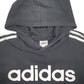 Mens Black Adidas Spellout Hoodie Jumper