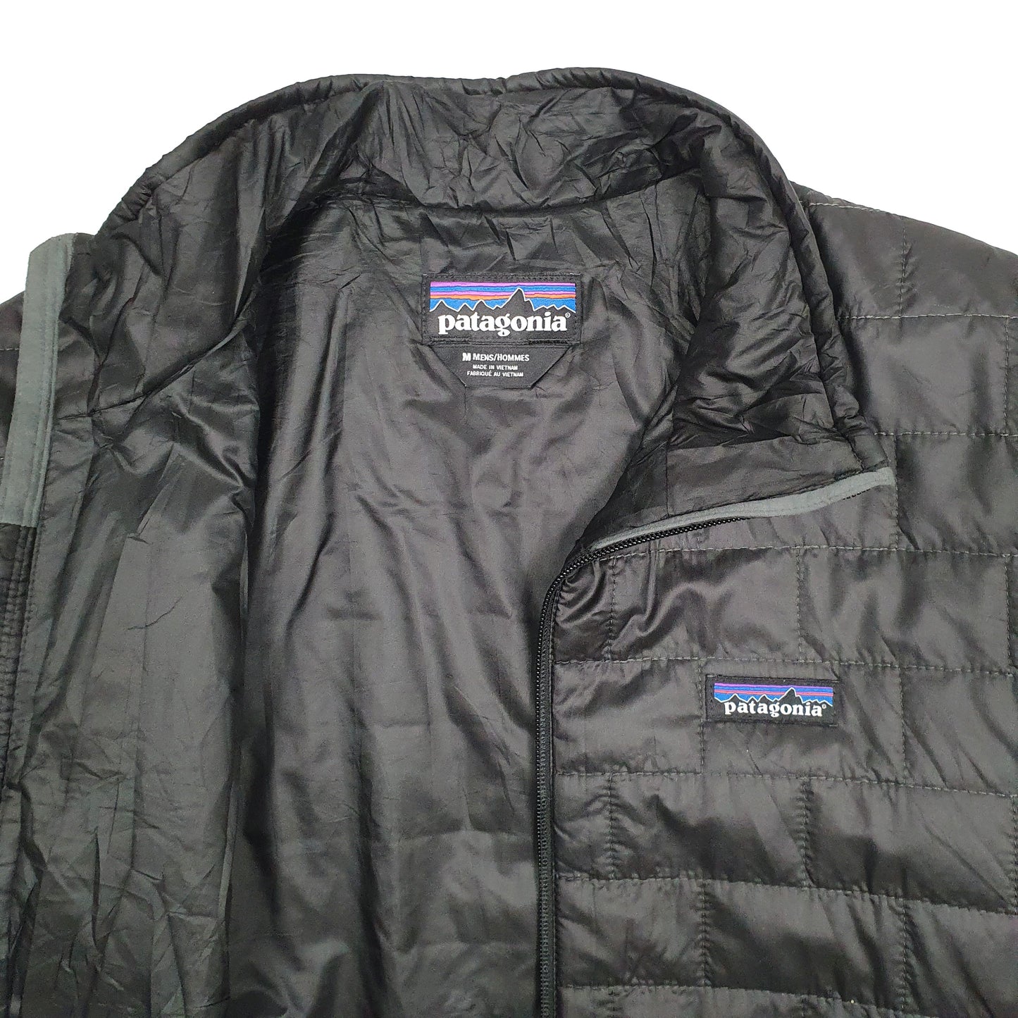 Mens Black Patagonia Nano Puff Primaloft  Coat