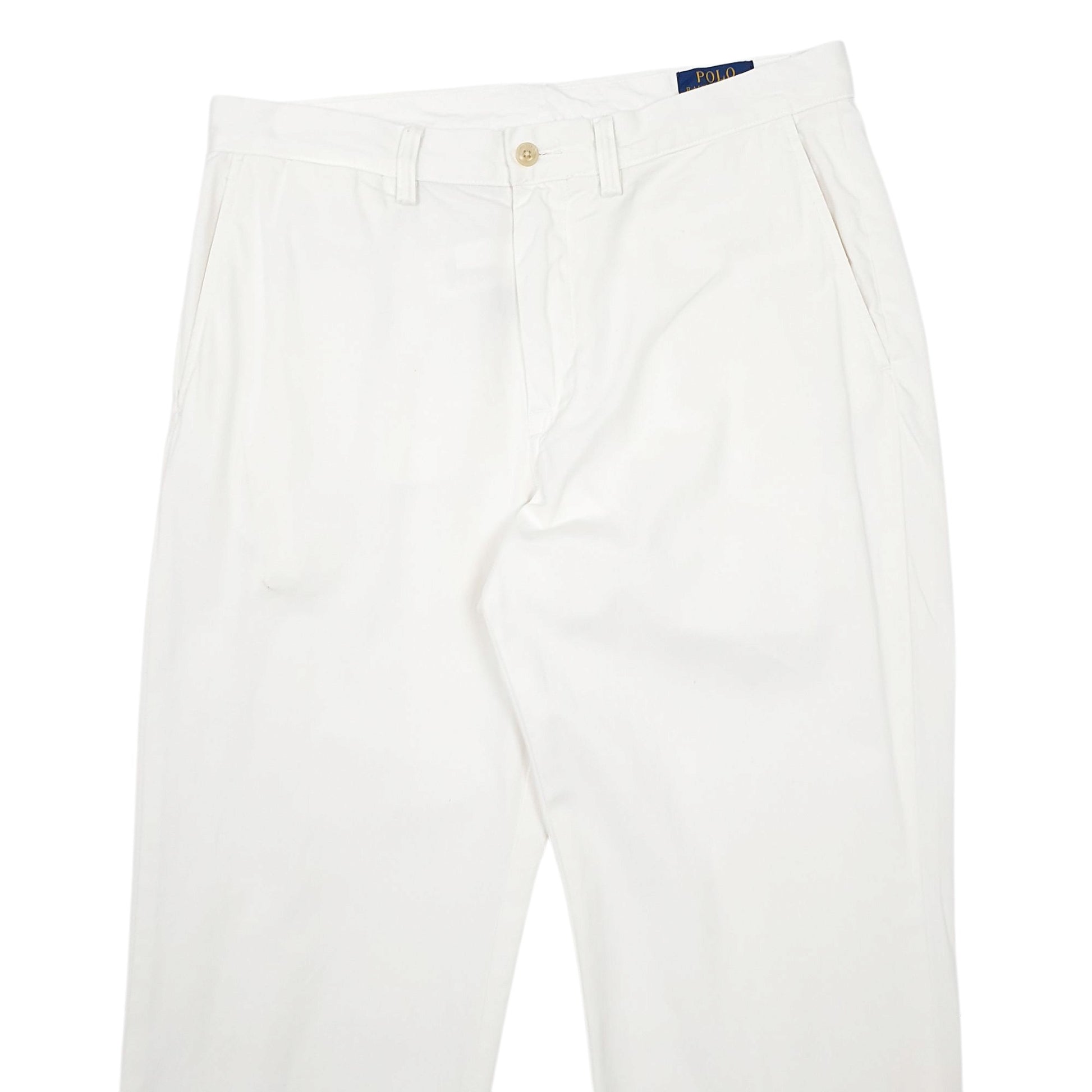 Mens White Polo Ralph Lauren Classic Fit Chino Trousers