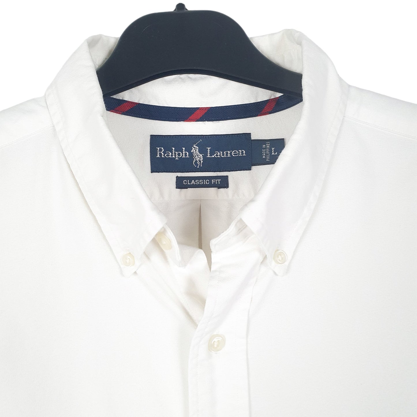 Mens White Ralph Lauren Oxford Stoney Creek Golf Club Long Sleeve Shirt
