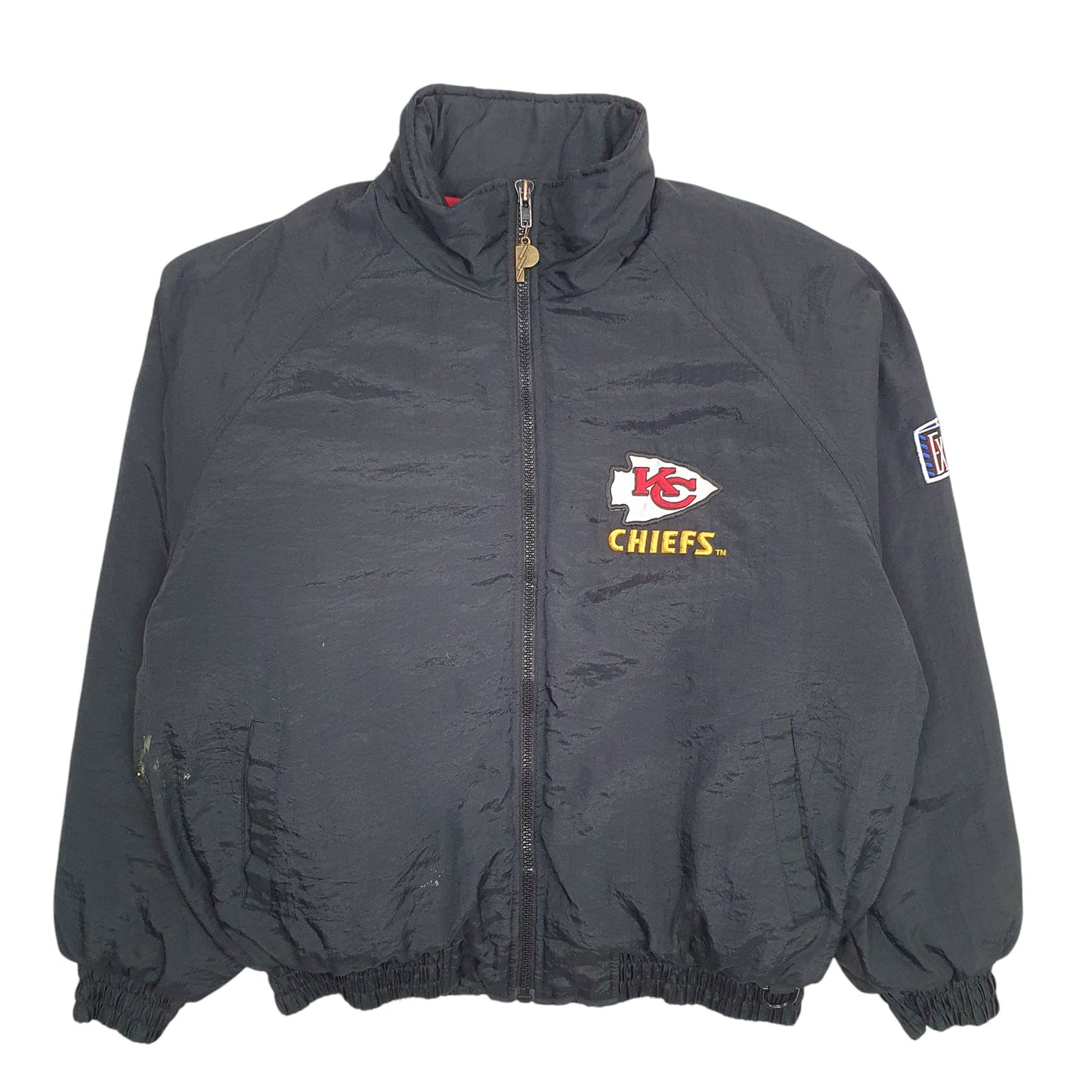 Mens Black Pro Layer Kansas City Chiefs NFL Football  Coat