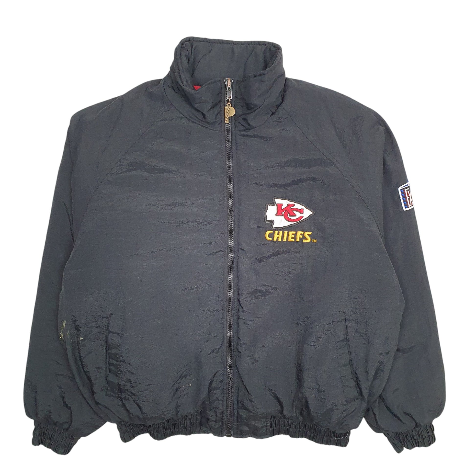 Mens Black Pro Layer Kansas City Chiefs NFL Football  Coat