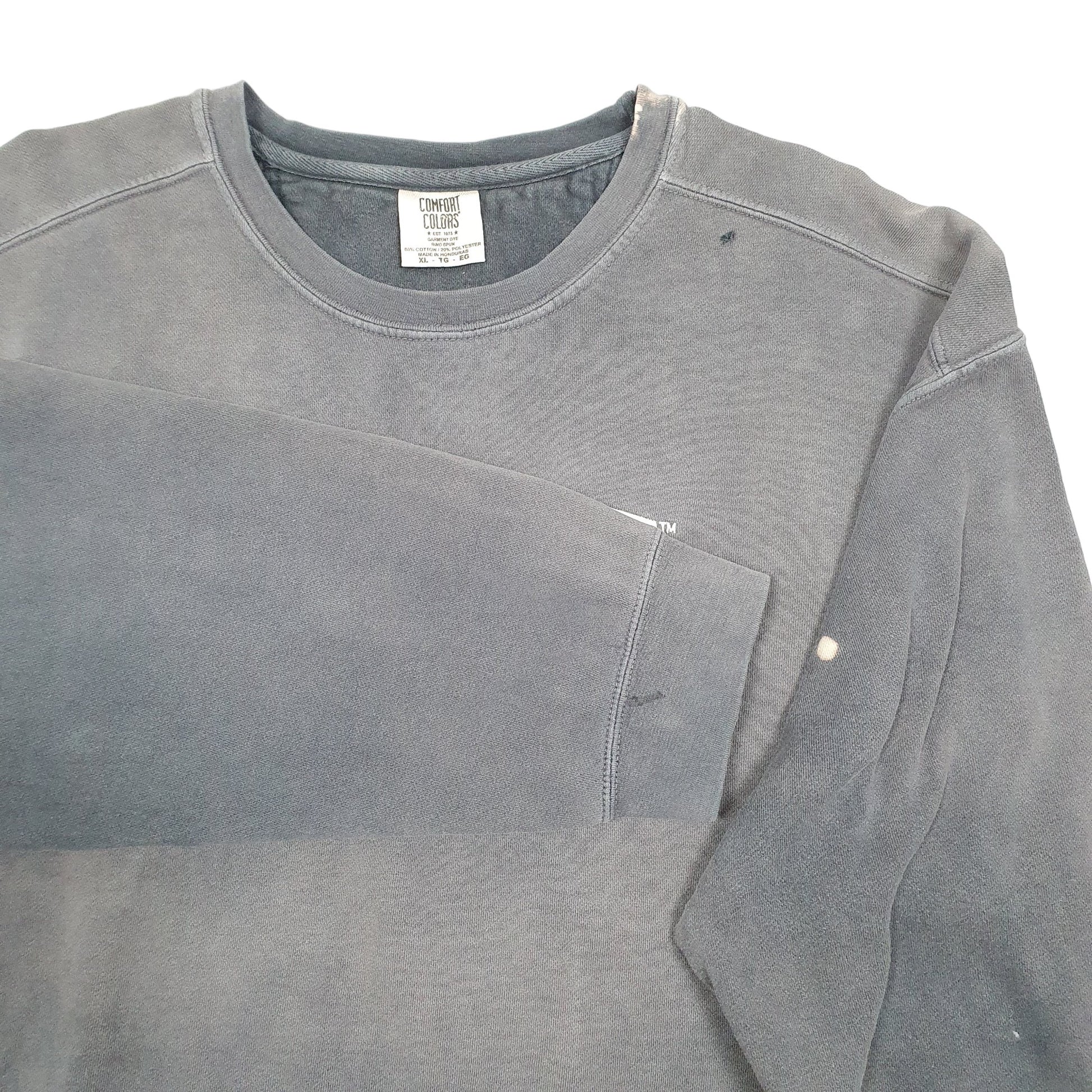 Mens Grey Comfort Colors Iowa State USA Fader Spellout Crewneck Jumper