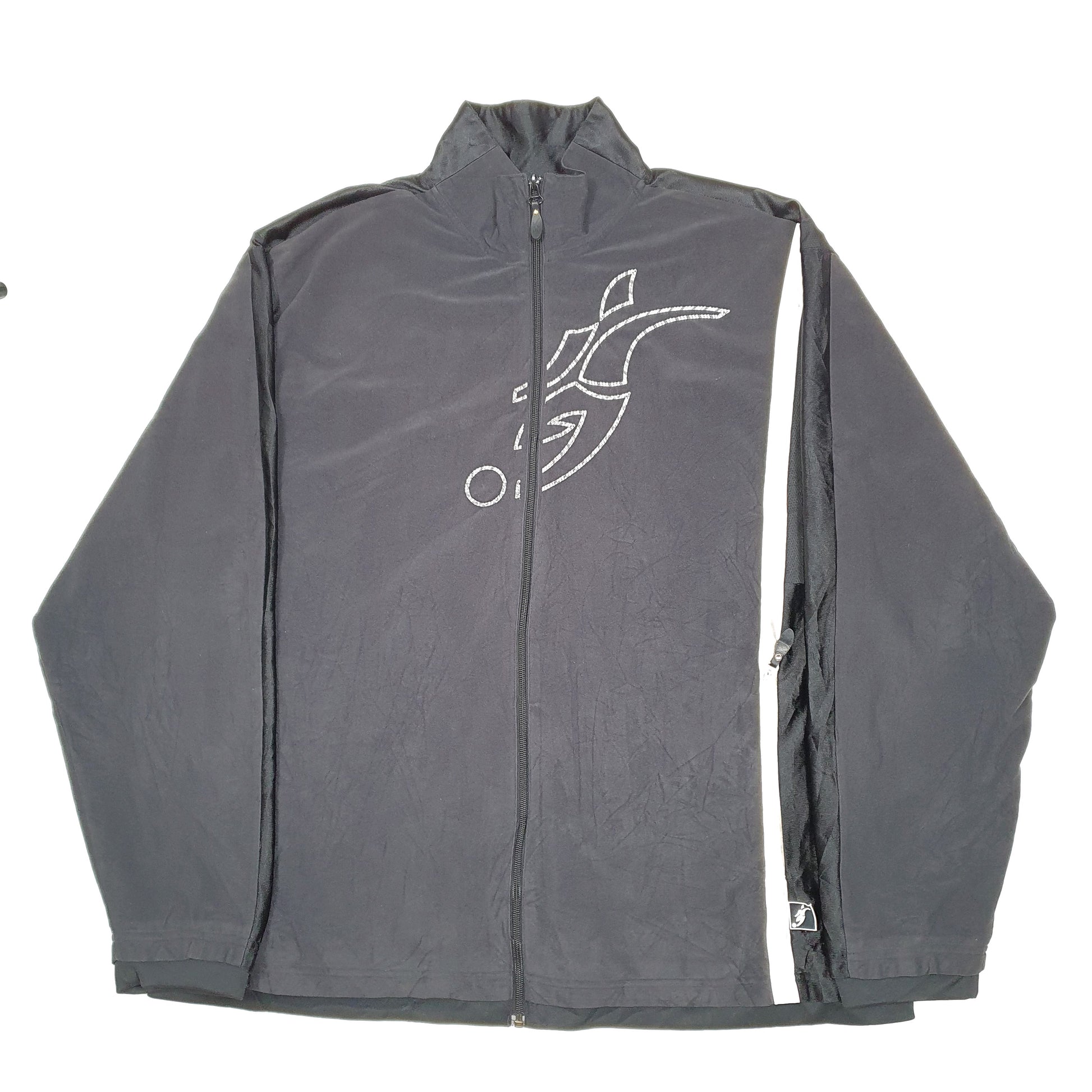 Mens Black Adidas Imhotep Soccer Track Top Full Zip Jumper