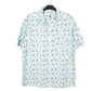 Mens Turquoise George Palm Trees Hawaiian Short Sleeve Shirt