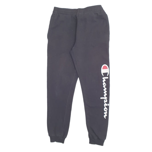 Mens Black Champion Spellout Jogger Trousers