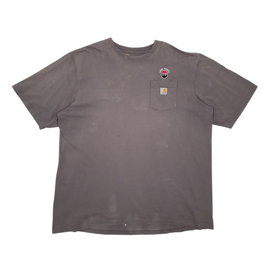 Mens Grey Carhartt Lake County co-op Short Sleeve T Shirt