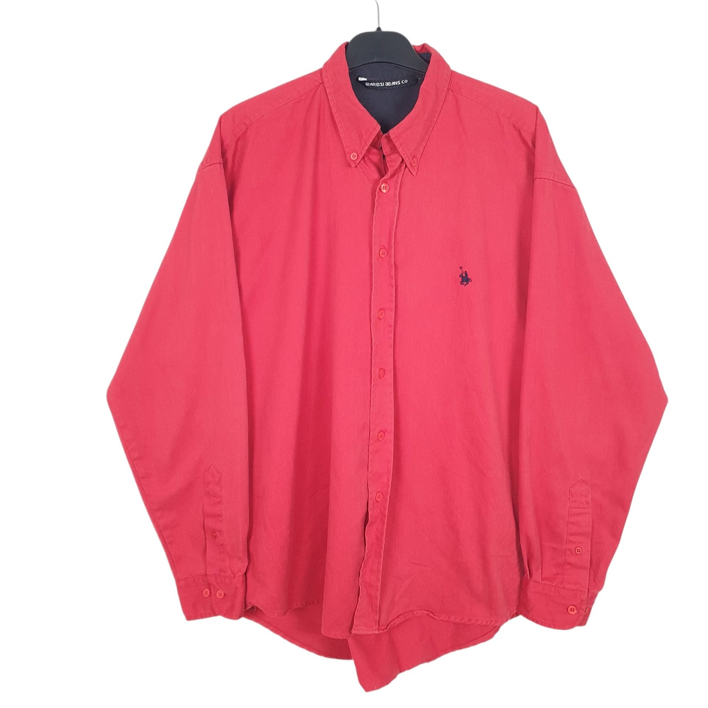 Mens Red Baresi Jeans Co  Long Sleeve Shirt