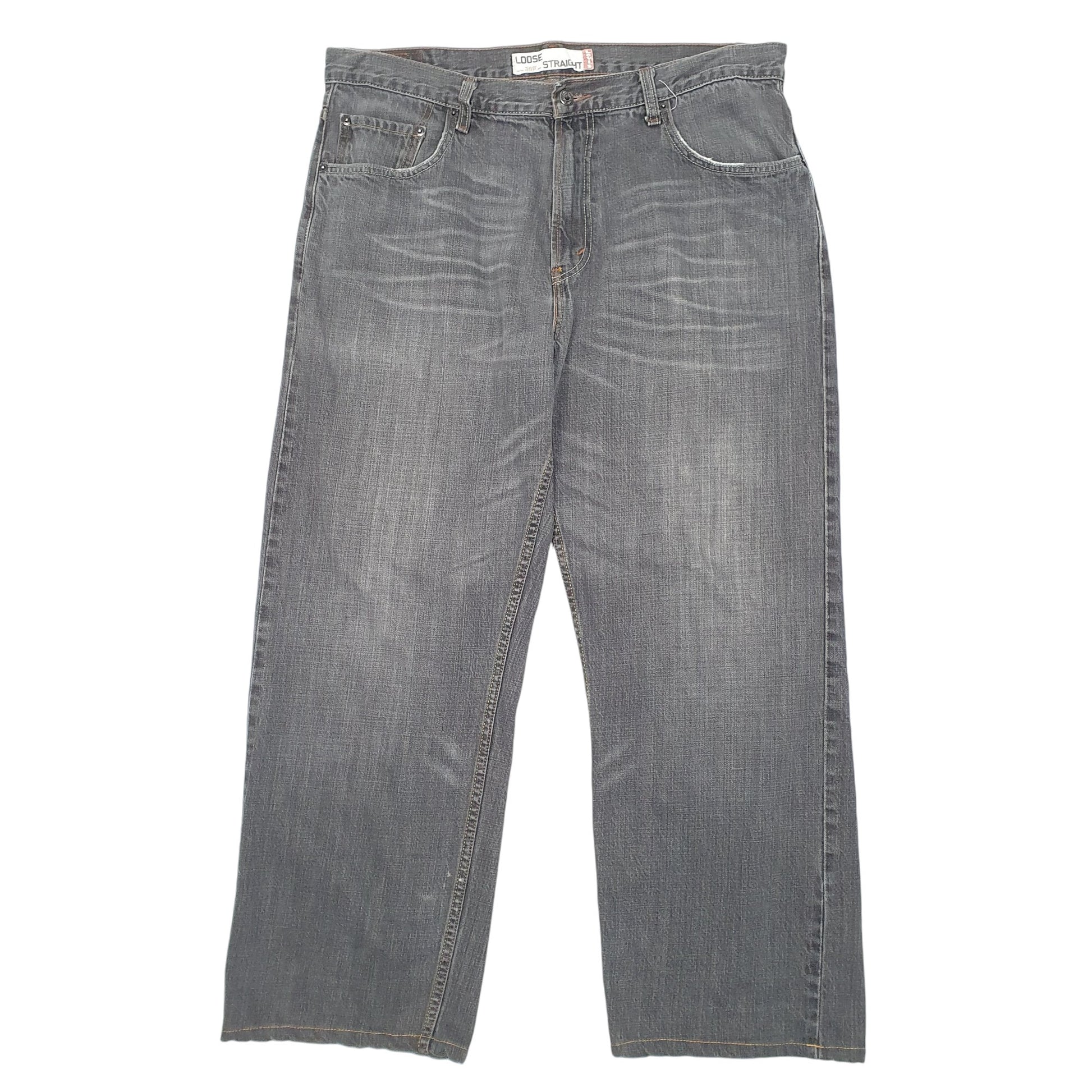 Mens Grey Levis Straight 569 JeansW36 L30