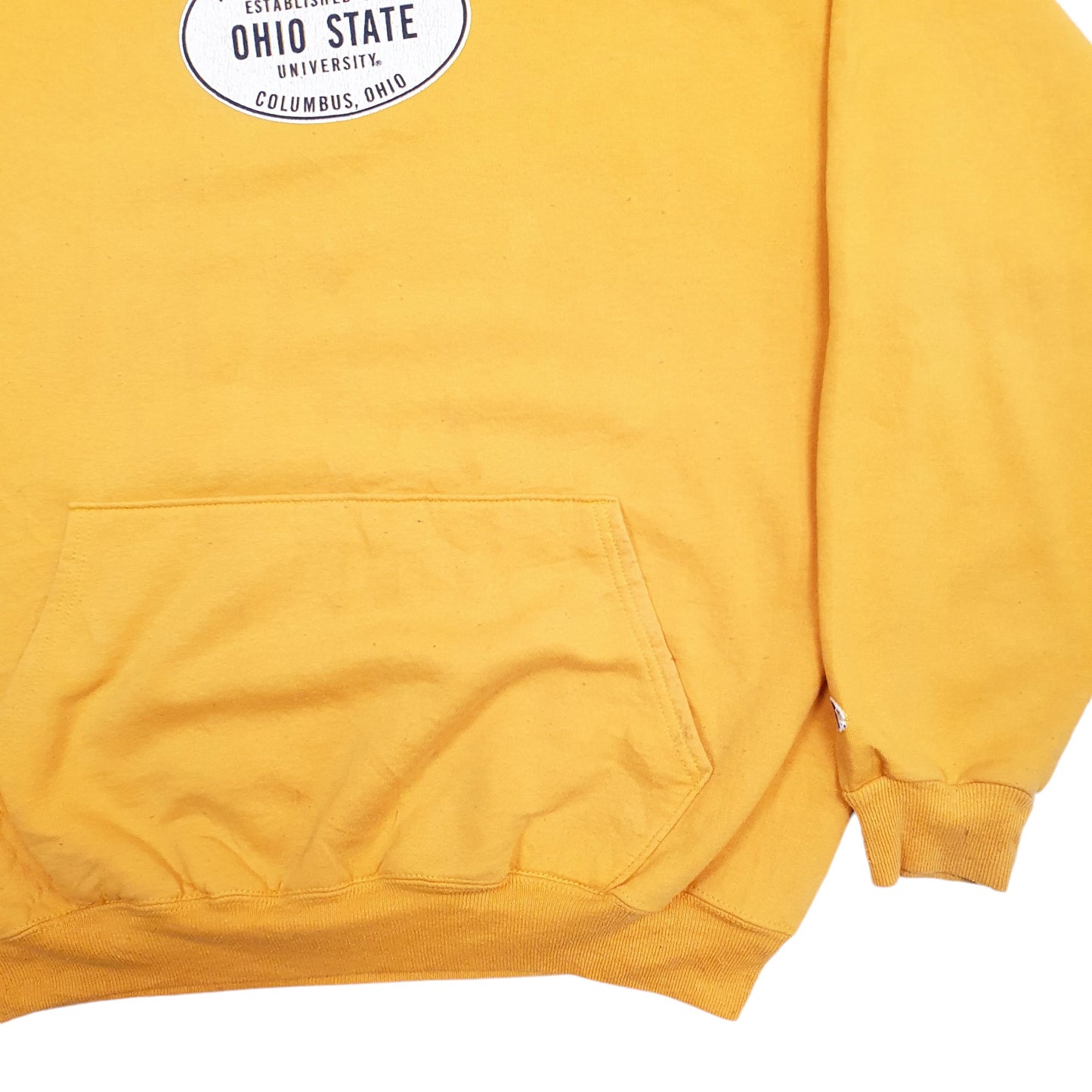 Mens Yellow Champion Ohio University Hoodie Jumper