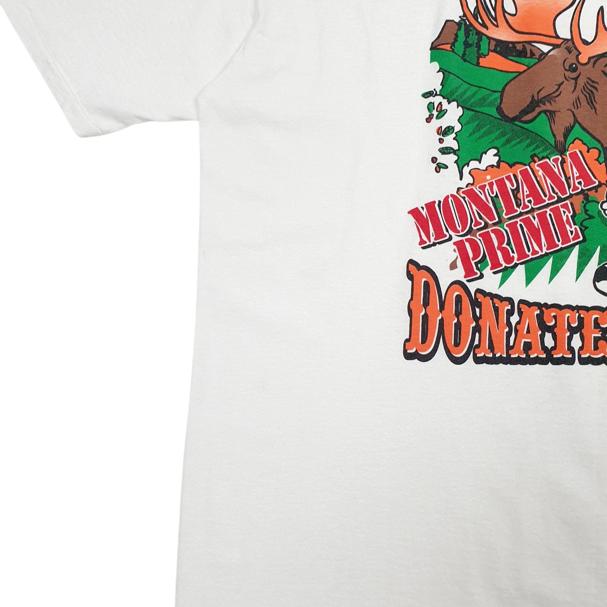 Mens White Oneita Single Stitch Vintage 90s Short Sleeve T Shirt