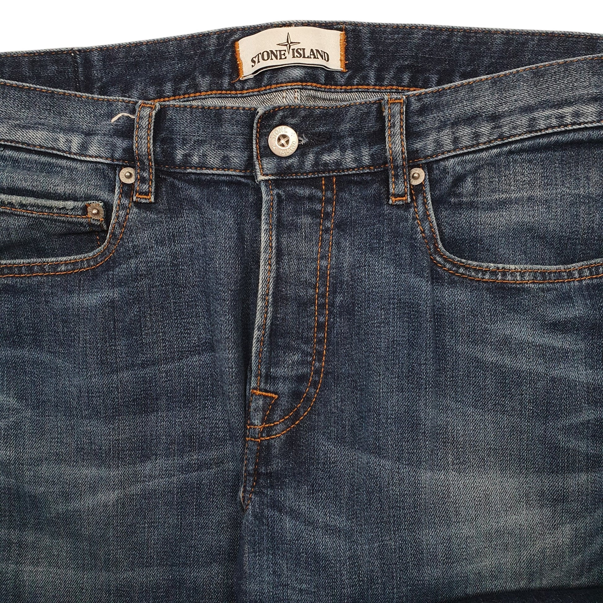 Mens Blue Stone Island  RE-T JeansW32 L34