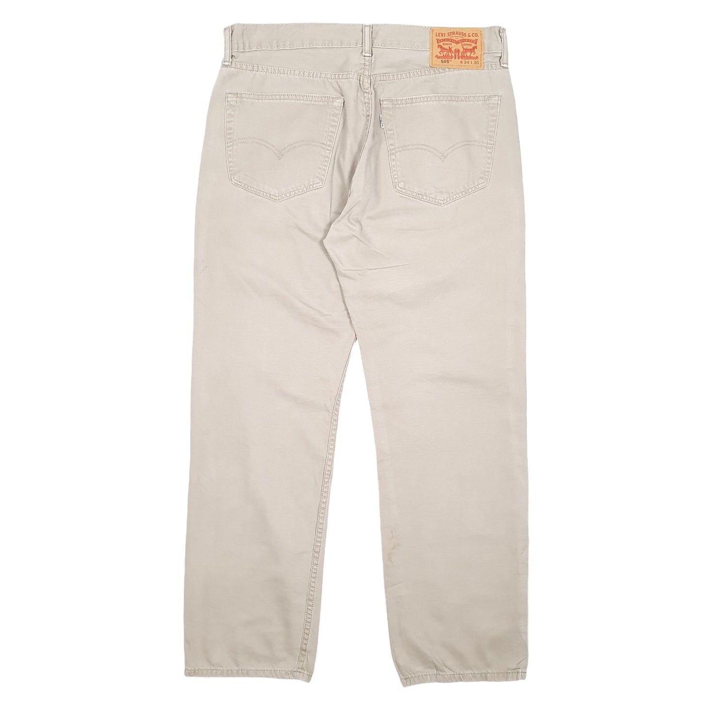 Mens Beige Levis  505 JeansW34 L30