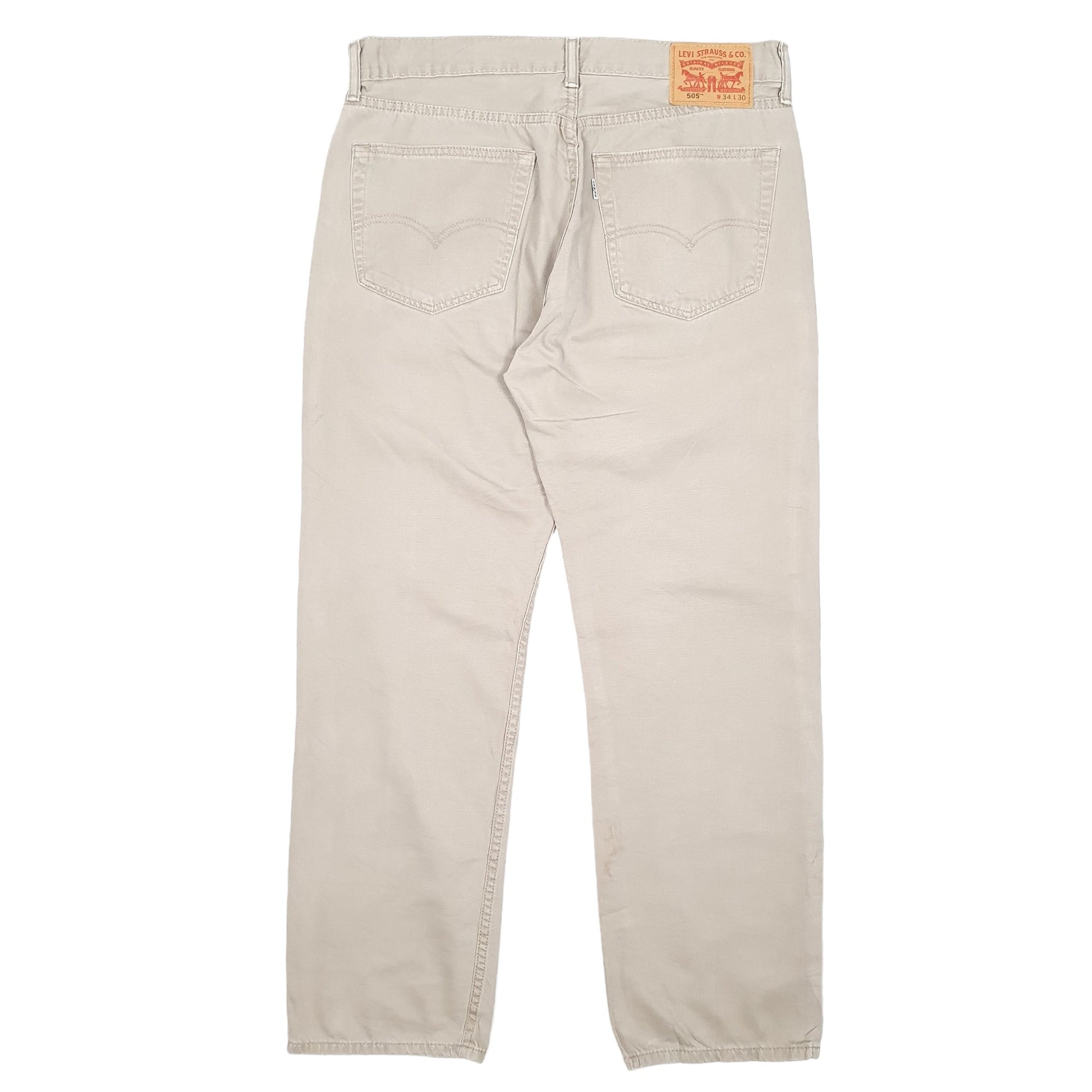 Mens Beige Levis  505 JeansW34 L30