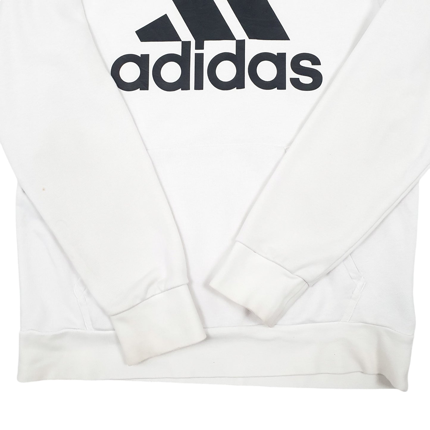 Mens White Adidas  Hoodie Jumper