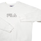 Mens Cream Fila Spellout Crewneck Jumper