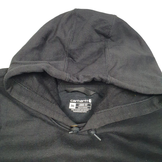 Mens Black Carhartt Workwear Spellout Hoodie Jumper