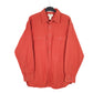Mens Red L.L.Bean Chamois Overshirt Shacket Long Sleeve Shirt
