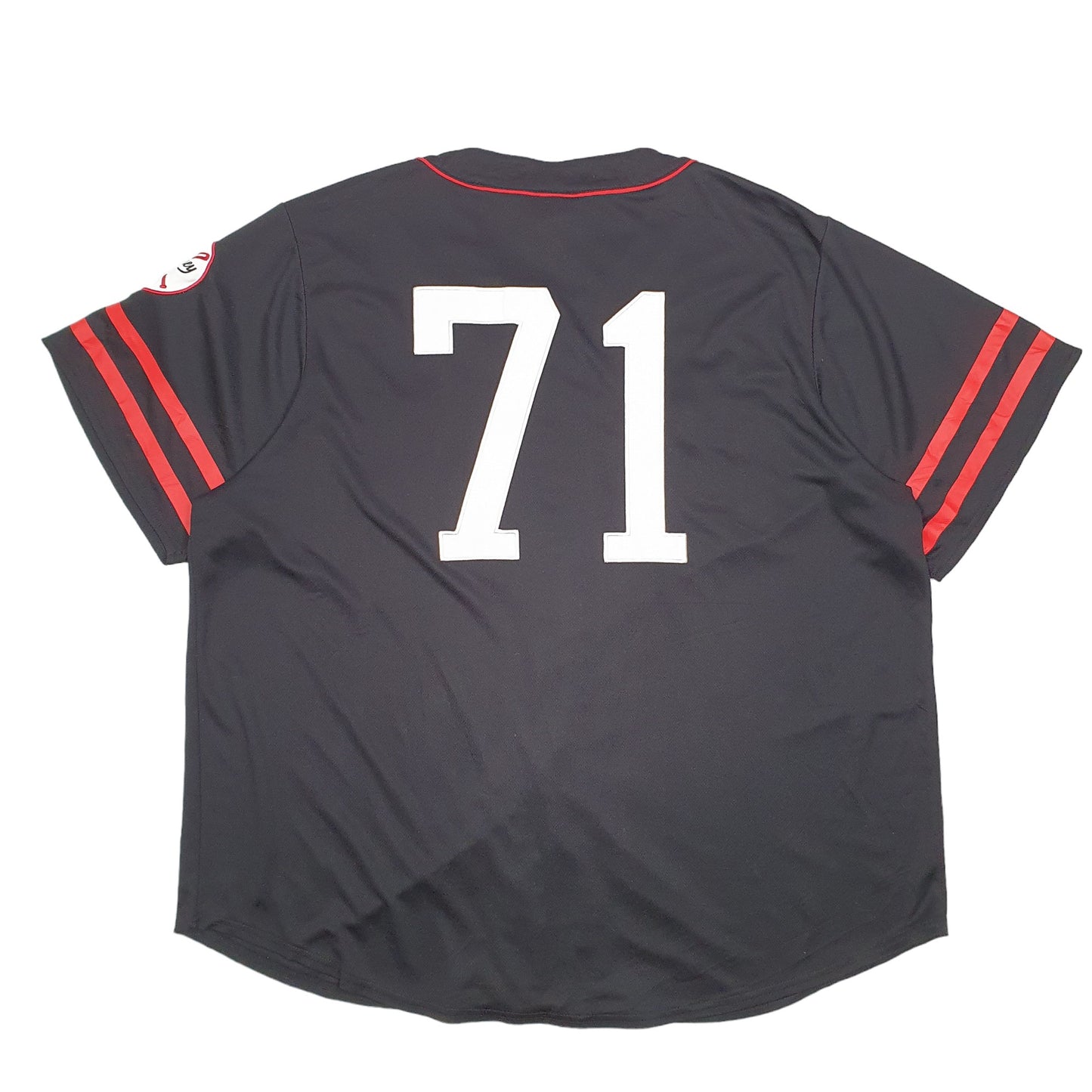 Mens Black Disney Baseball Jersey Mickey Mouse World 71 Short Sleeve T Shirt