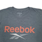 Mens Grey Reebok Spellout Short Sleeve T Shirt
