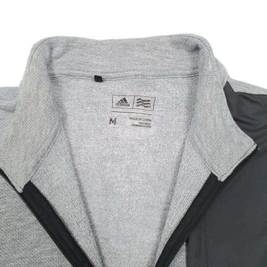 Mens Grey Adidas DCM Ventors Quarter Zip Jumper