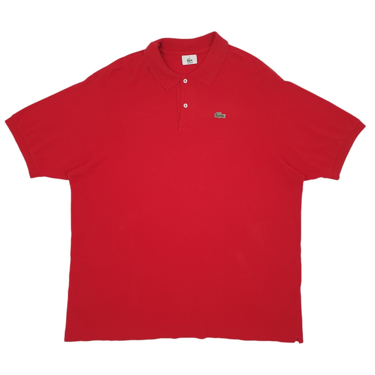 Mens Red Lacoste  Short Sleeve Polo Shirt