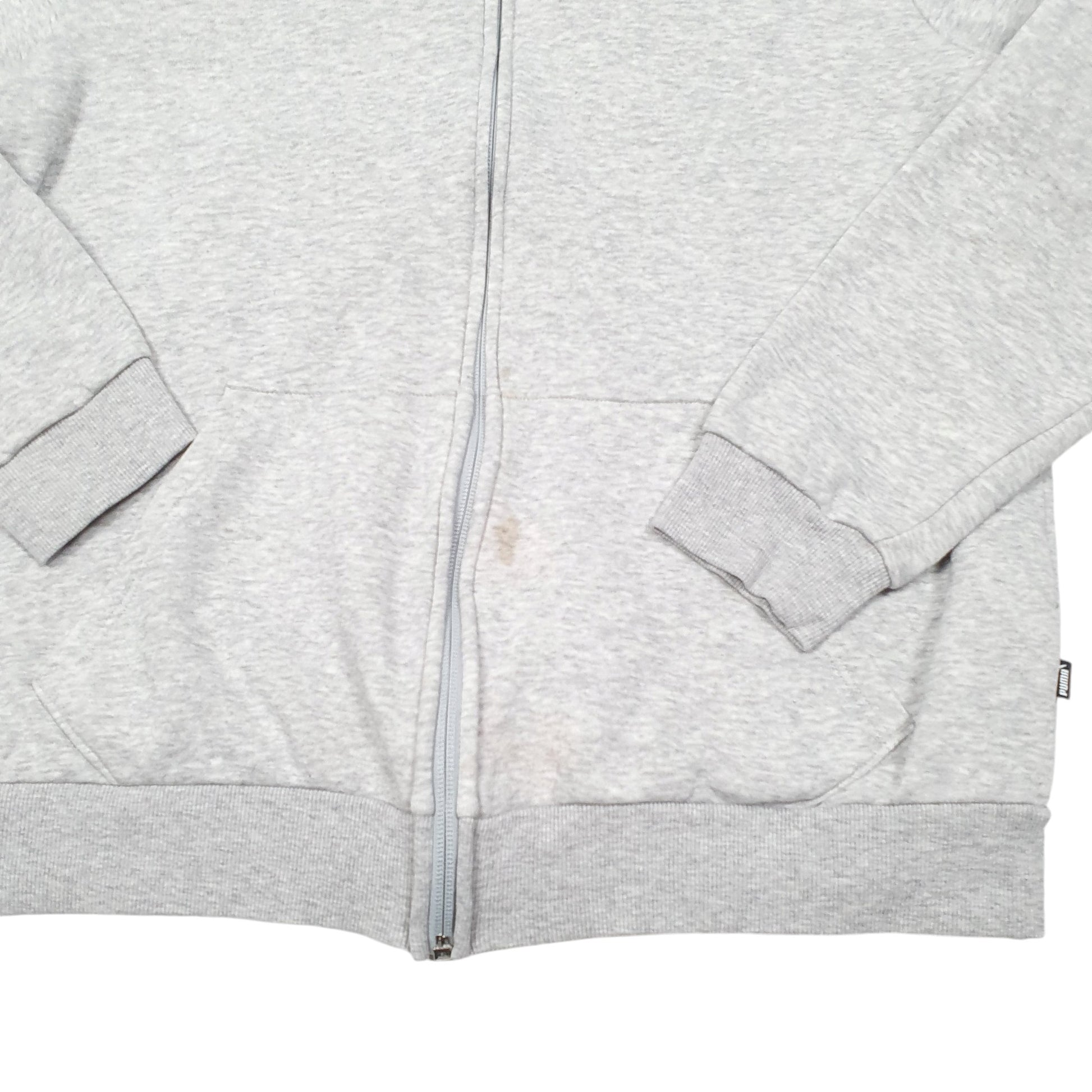 Womens Grey Puma Hoodie Full Zip Jumper