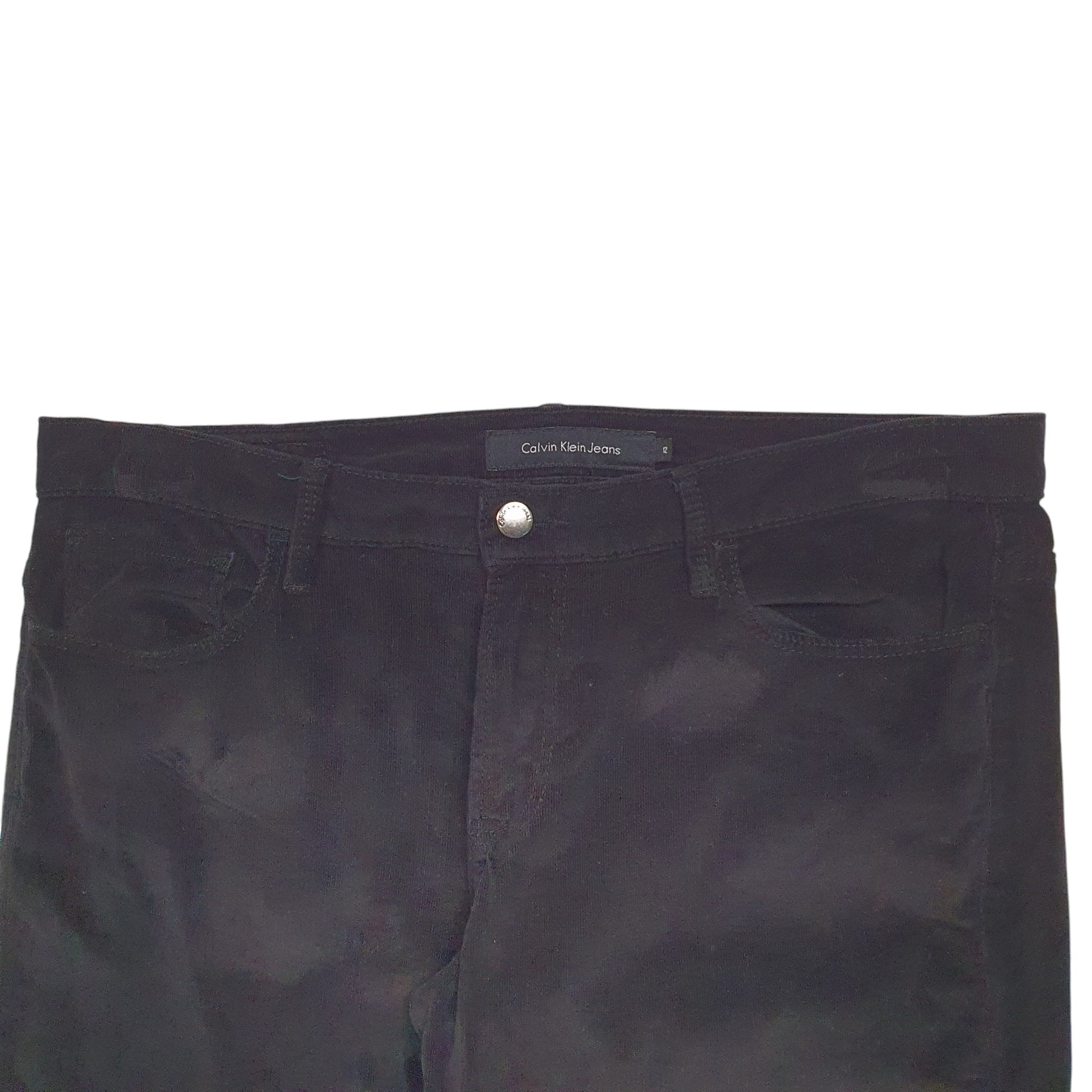 Womens Black Calvin Klein  Corduroy Trousers