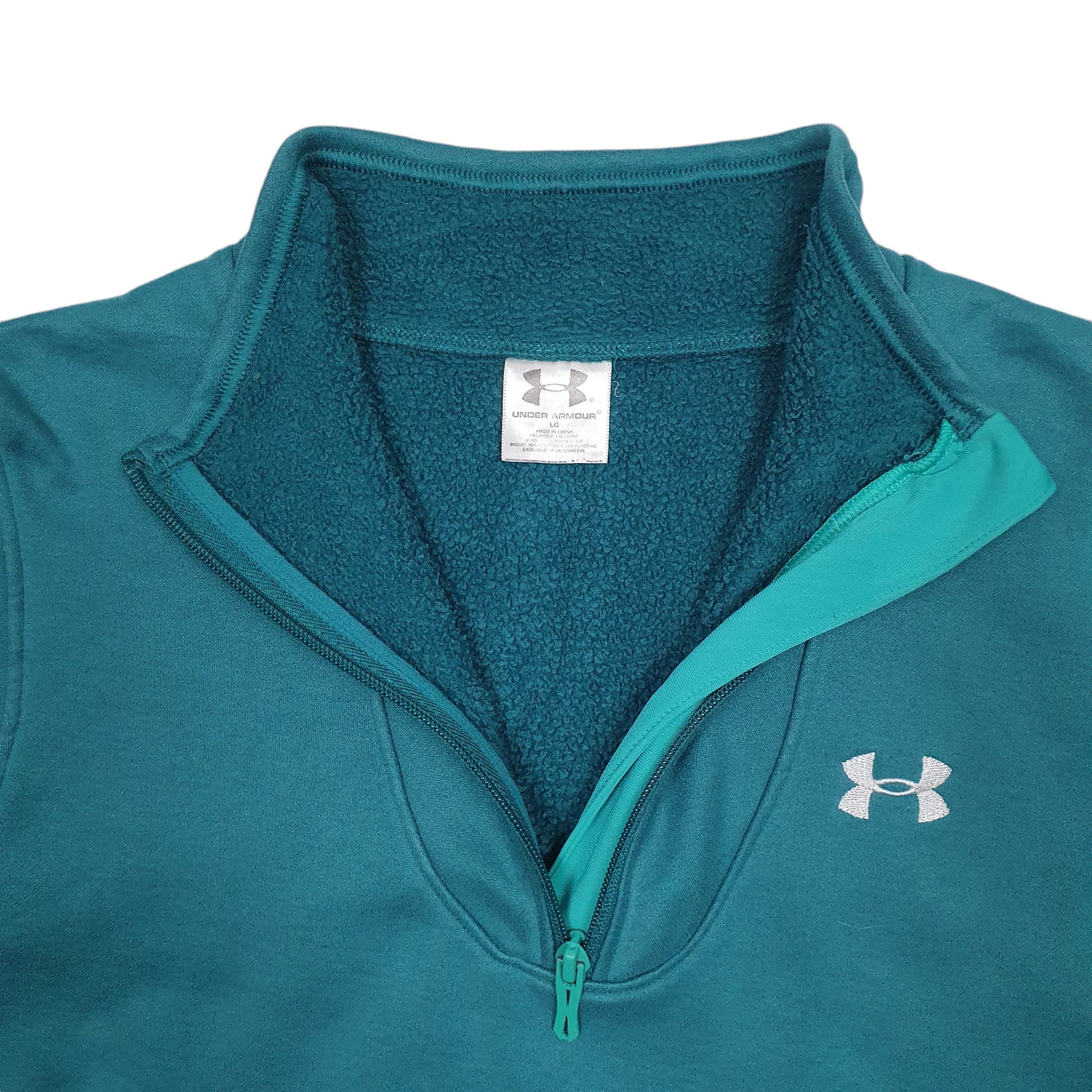 Mens Green Under Armour  Quarter Zip Jumper