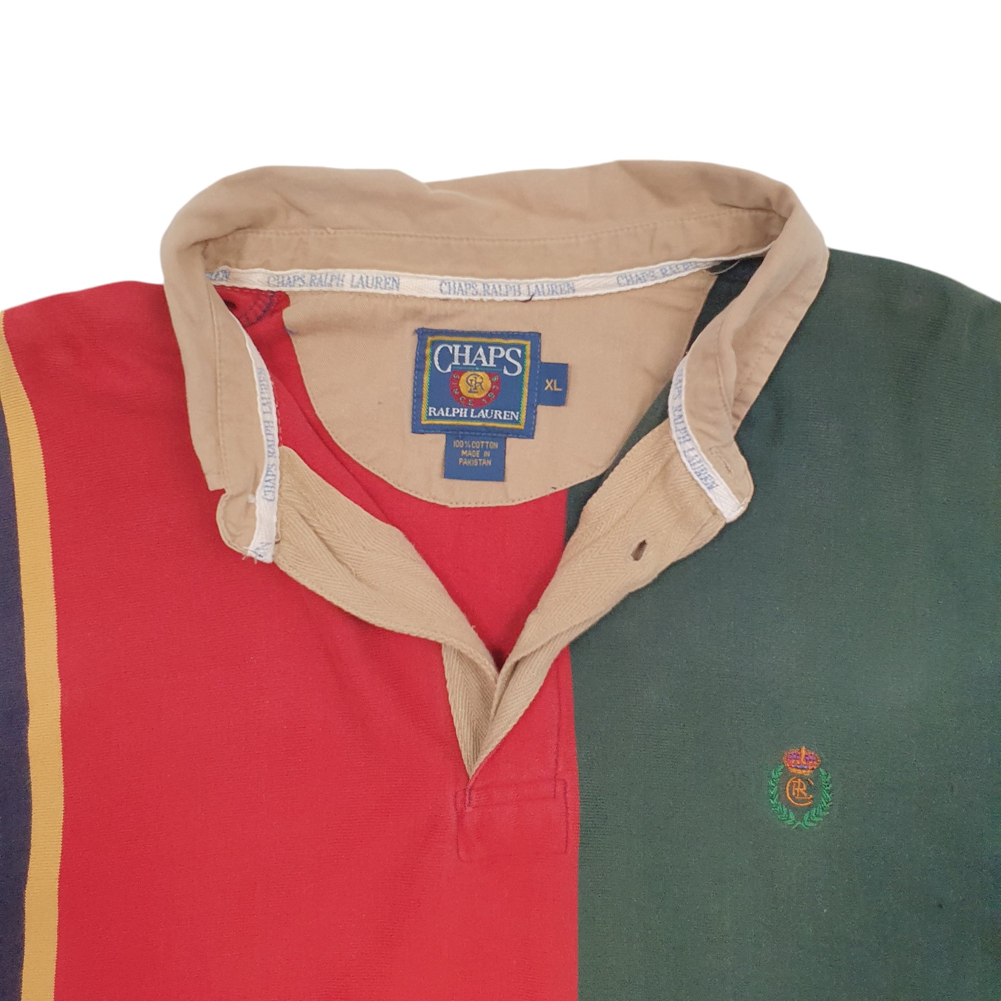 Mens Multi Ralph Lauren Rugby Crest Long Sleeve Polo Shirt