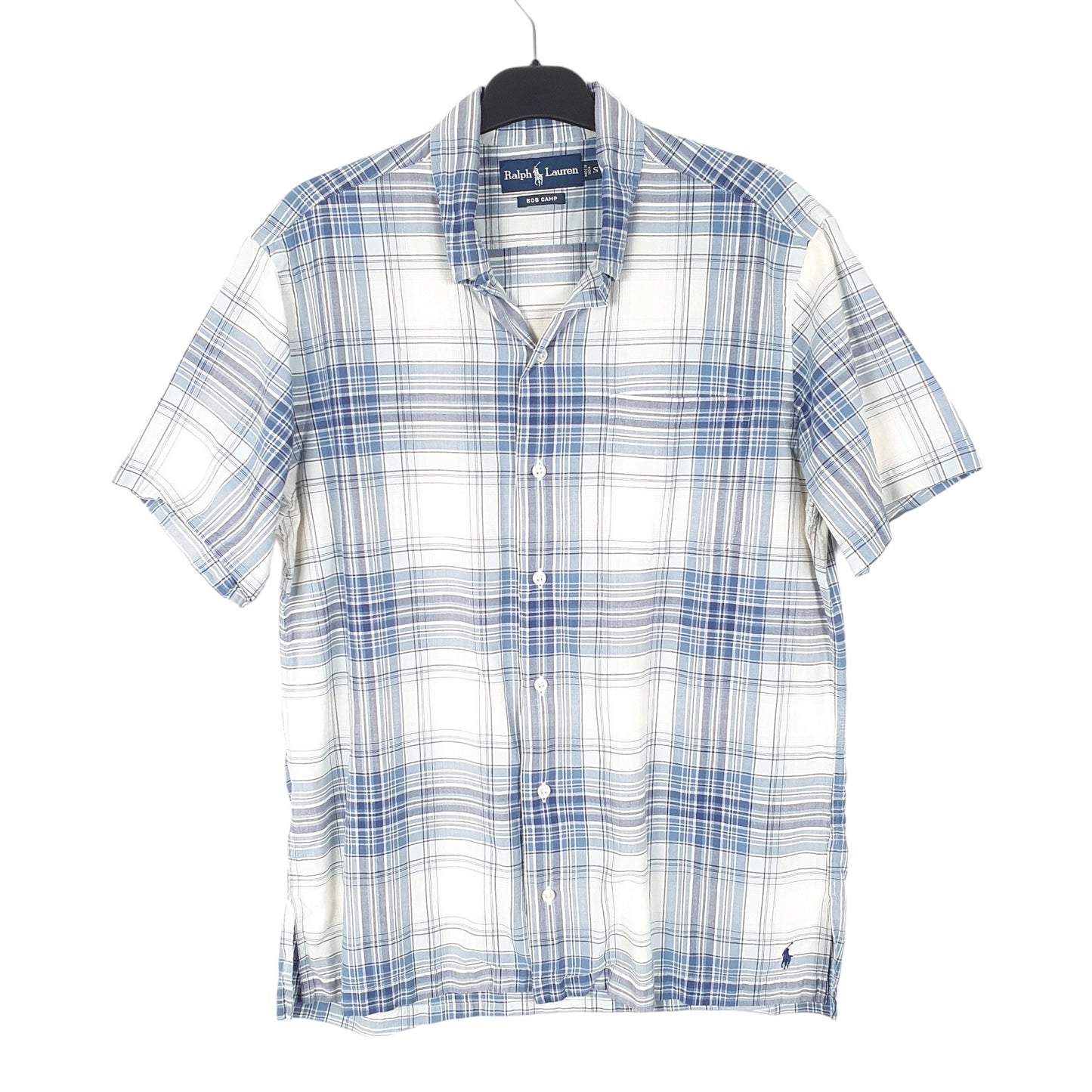 Mens Blue Ralph Lauren Bob Camp Short Sleeve Shirt