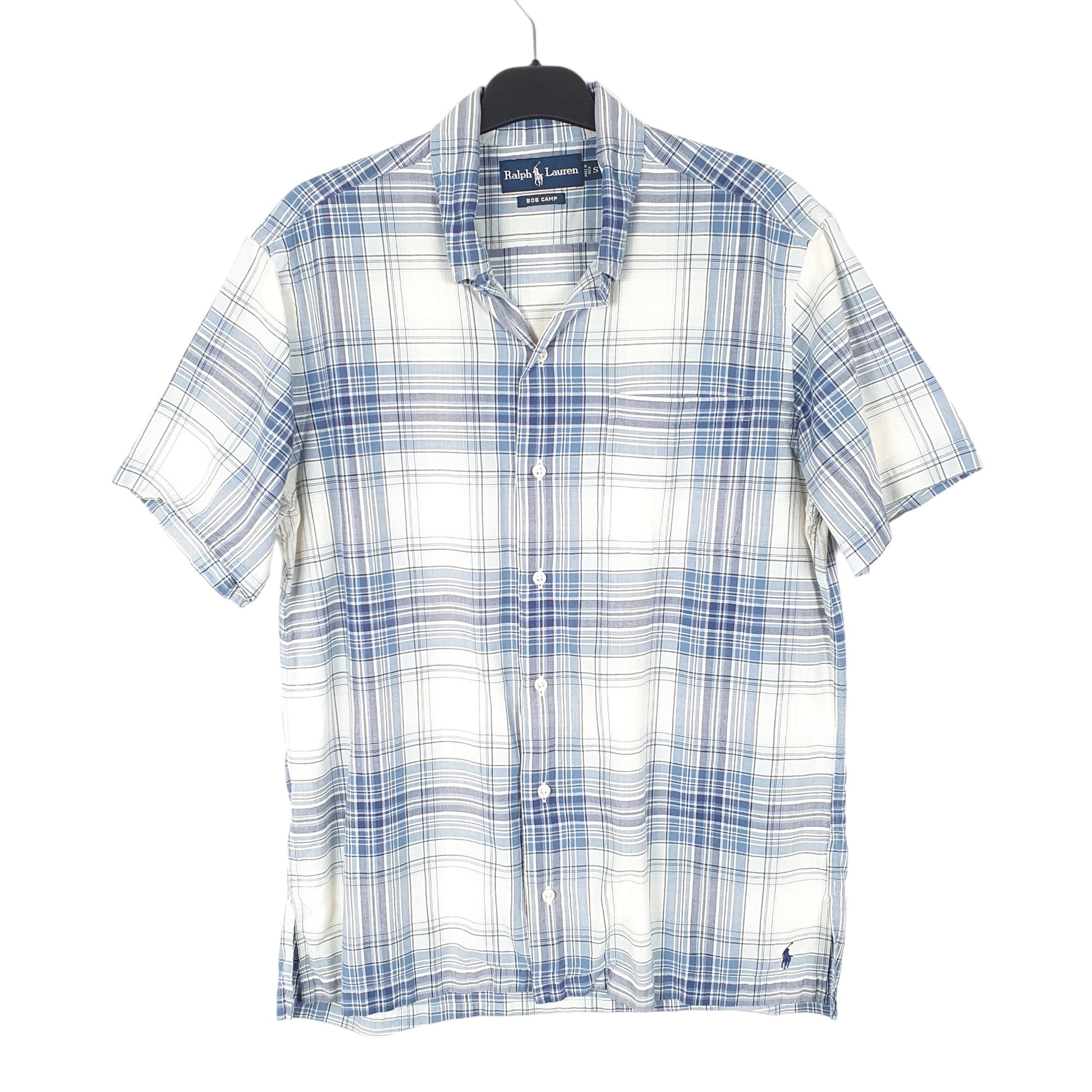 Mens Blue Ralph Lauren Bob Camp Short Sleeve Shirt