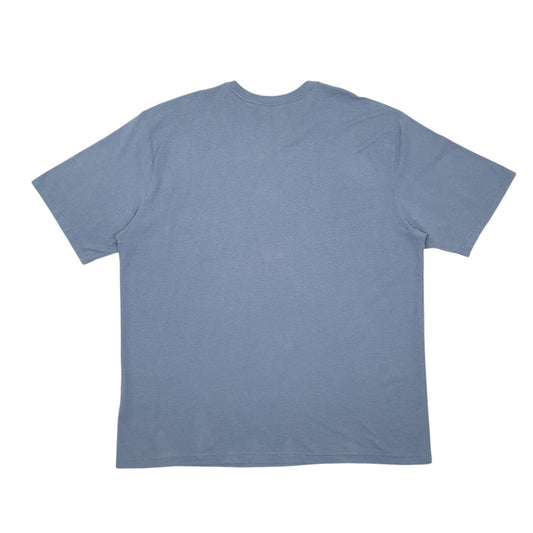 Mens Blue Carhartt Henley Short Sleeve T Shirt