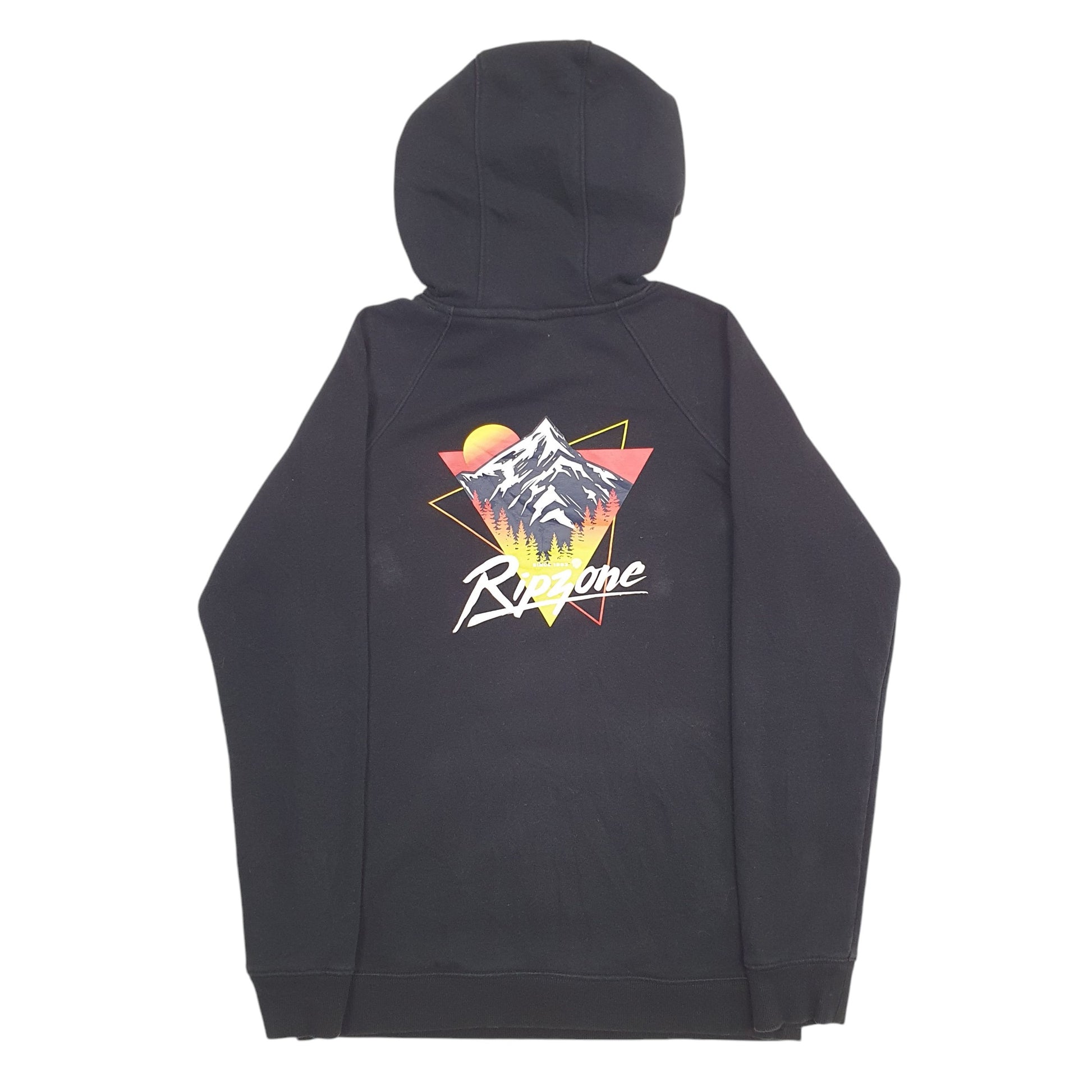 Mens Black Ripzone Mountains Hoodie Jumper